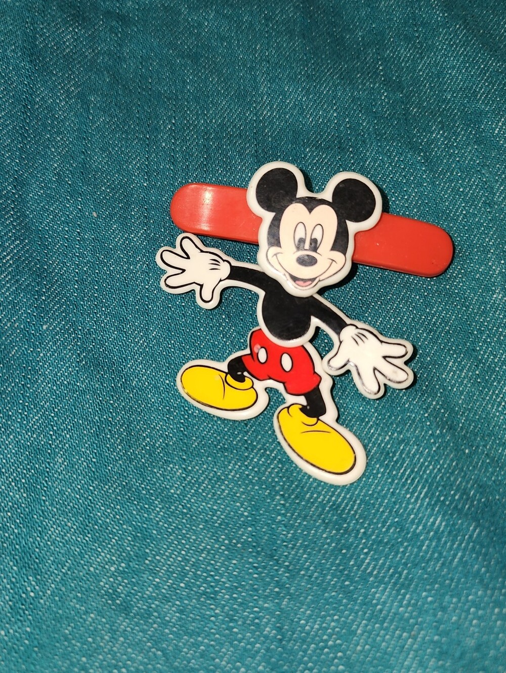 Vintage Disney Mickey Mouse Articulated Moving Hair Barrette Clip 80s 90s